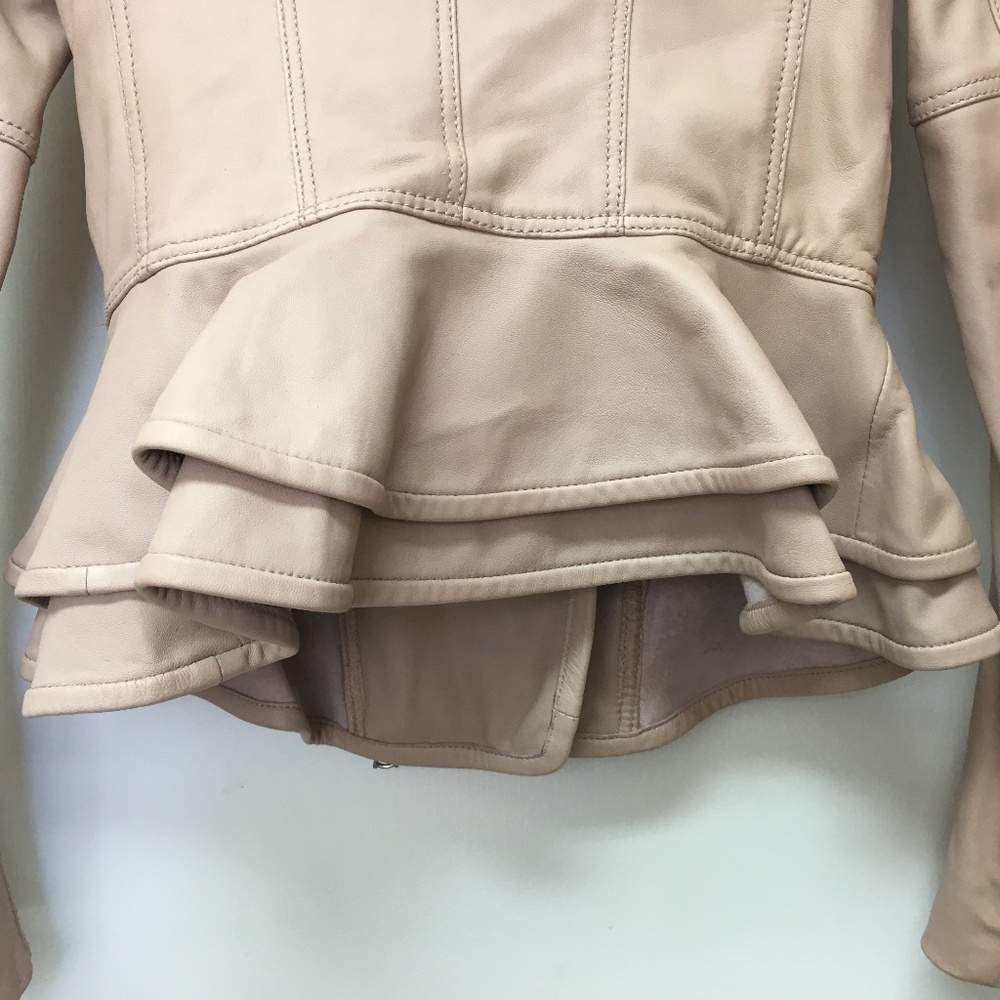 Marissa Webb Lamb Leather Shane Peplum Jacket - Picture 9 of 13